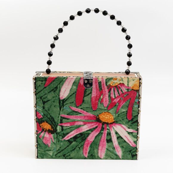 Hand made Cigar box purse case beaded handle - Picture 1 of 11